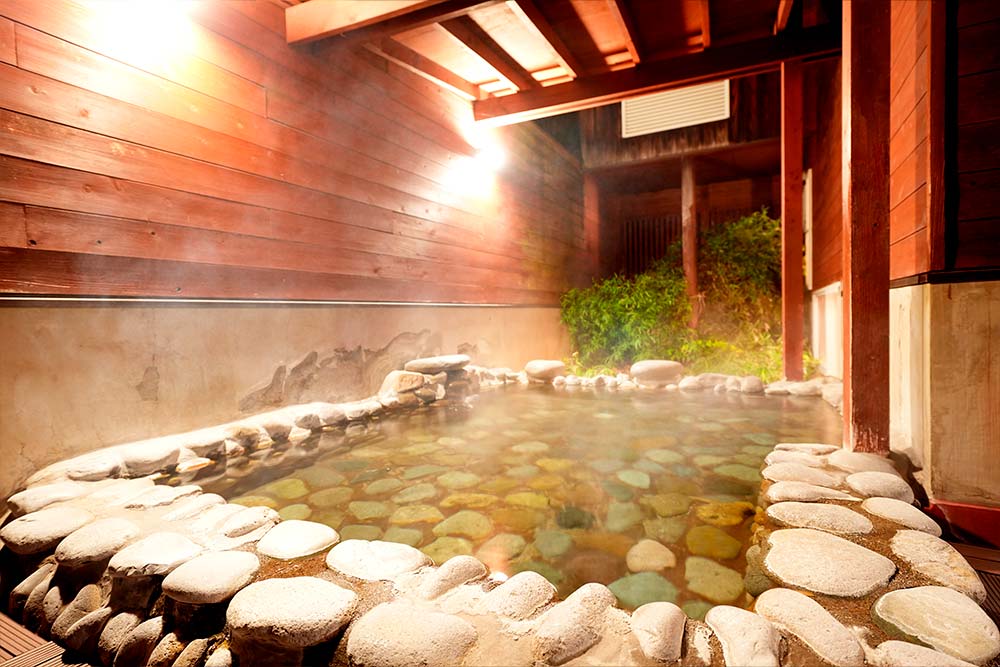 An open-air bath called the beauty bath