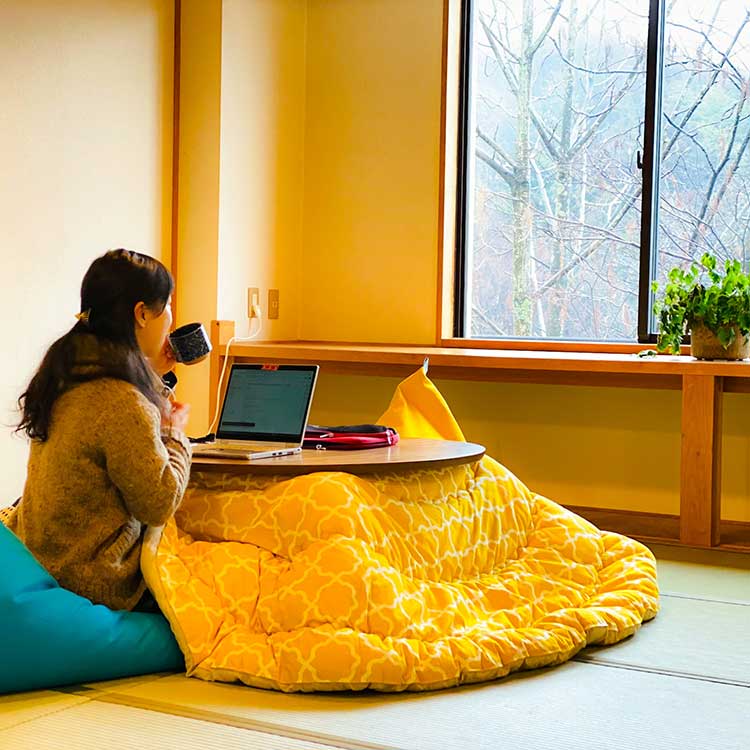 Work at the kotatsu